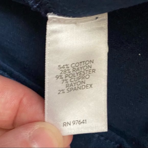 J. Jill Dark Blue Skinny Ankle Length Utility Pocket Pants - Picture 6 of 6